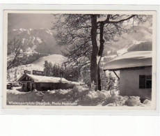 39027406 - Fotokarte Vom Wintersportplatz Oberjoch Im Allgaeu. Teilansicht Ungelaufen  Kleiner Riss Rechte Kante, Sonst - Immenstadt