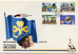 266133 MNH ZIMBABUE 1987 75 ANIVERSARIO DEL ESCULTISMO FEMENINO - Zimbabwe (1980-...)