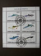 Dolphins. Delfine. Dauphins # Comoros # 2009 Used S/s #542 Comores Marine Mammals - Delfine
