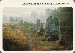 *CPM - 56 - CARNAC - Les Alignements De Kerlescan - Carte Toilée - Carnac
