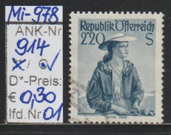 1952 - ÖSTERREICH - FM/DM "Österr. Volkstrachten"  2,20 S Grau - O Gestempelt - S. Scan  (914o 01-08      At) - Gebruikt