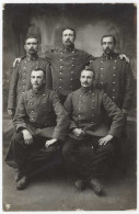Cpa Carte-photo Groupe De 5 Soldats, 3e Régiment, Photographe Nicolas à Hautmont ( Nord ) - Characters