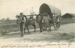 WW 40 SCENES ET TYPES LANDAIS. Un Attelage De Mules 1928 - Otros & Sin Clasificación