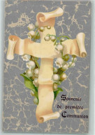 52283206 - Maigloeckchen Kreuz AK - Communion