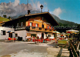 73637806 Ellmau Tirol Alpengasthof Wochenbrunn Terrasse Am Fusse Des Wilden Kais - Sonstige & Ohne Zuordnung