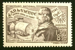 1942 FRANCE N 544 JEAN DE VIENNE SECOURS NATIONAL - NEUF** - Unused Stamps
