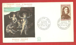 FDC NICOLAS POUSSIN LES ANDELYS 20 2 1965 - 1960-1969