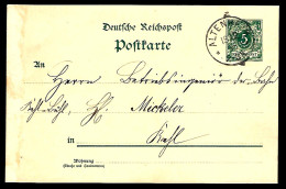 LETTRE DE ALTENHEIM - 1895 - ENTIER POSTAL - GANZSACHE - - Storia Postale