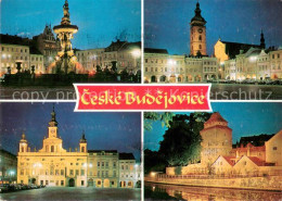 73637461 Ceske Budejovice Marktplatz Brunnen Rathaus Stadtmauer Ceske Budejovice - Tschechische Republik