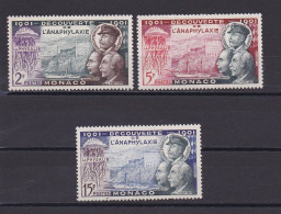 MONACO 1953 TIMBRE N°394/96 NEUF** ANAPHYLAXIE - Nuevos