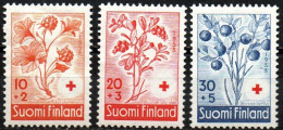 Finnland 1958 - Mi.Nr. 499 - 501 - Postfrisch MNH - Früchte Beeren Berries - Obst & Früchte