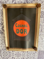 Affiche Cognac D Or Entoile Dewanbez Paris 45.5 X 32 Cm - Affiches