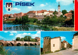 73637367 Pisek Tschechien Partie An Der Wottawa Altstadt Bruecke Schloss Pisek T - Tschechische Republik