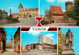 73637352 Tabor Czechia Marktplatz Stadtmauer Turm Denkmal Kirche Moderne Archite - Tsjechië