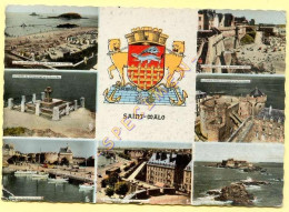 35. SAINT-MALO – Multivues – Blason / CPSM (voir Scan Recto/verso) - Saint Malo