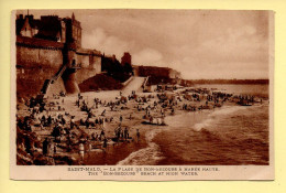 35. SAINT-MALO – La Plage De Bon-Secours à Marée Haute (animée) (voir Scan Recto/verso) - Saint Malo