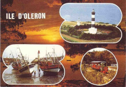 (17). Ile D'oleron Ed Estel La Cotiniere Port Ecrite 1993 & 386 Train & (2) Cabanes Ostreicoles - Ile D'Oléron