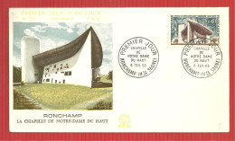 FDC RONCHAMP LA CHAPELLE 6 2 1965 - 1960-1969