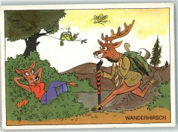 39426106 - Humor Aus Der Weidmannssprache Wanderhirsch Ein Alter Hirsch Der Nirgends Einen Feste Stand Hat Reh Vermensc - Hunting