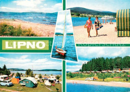 73637171 Lipno Badestrand Am See Campingplatz Ferienhaeuser Segeln Lipno - Tchéquie