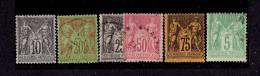 FRANCE - N°89 - 96/99 - 106 - OB - DE B à TTB - 1876-1898 Sage (Tipo II)