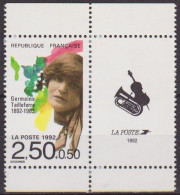 Musique - FRANCE - Germaine Tailleferre - Musicienne - N° 2752 ** - 1992 - Unused Stamps