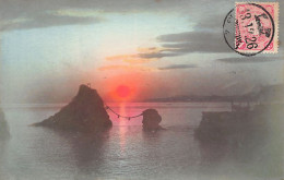 Japan - KOBE - Seaside And Rocks By Night - REAL PHOTO TINTED - Kobe