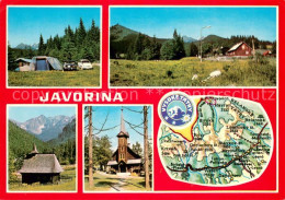 73637067 Javorina Autokamp Celkovy Pohlad Pohlad Na Kolovy Stit Dreveny Kostolik - Slovacchia