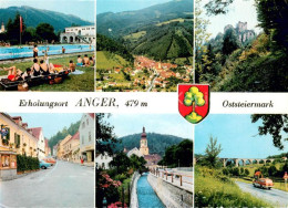 73637060 Anger Steiermark Schwimmbad Campingplatz Ruine Waxenegg Hauptplatz Pfar - Other & Unclassified