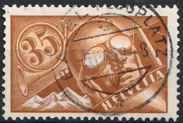 Schweiz Suisse 1923: Pilot / Aviateur (35) Zu Flug 6 Mi 181 Yv PA 6 Mit Voll-⊙ BASEL FLUGPLATZ 5.IX.38 (Zu CHF 80.00) - Used Stamps