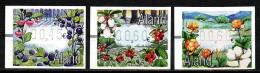 Aland 2003 - 2005 - Mi.Nr. ATM 14 - 16 - Postfrisch MNH - Früchte Beeren Berries - Fruits