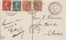 France Alsace Cachet Exposition Congrès Philatéliques Mulhouse 1921 Sur Carte Officielle - Lettres & Documents