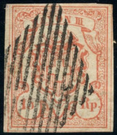 SUISSE - SBK 18  15 RAPPEN PETIT CHIFFRE  - OBLITERE - SIGNE SCHELLER - 1843-1852 Kantonalmarken Und Bundesmarken
