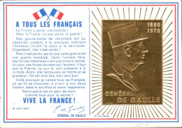 CARTE DE SOUSCRIPTION MEMORIAL DE GAULLE COLOMBEY 1971 - De Gaulle (General)