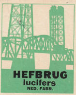 112-Luciferetiket Etiquettes Allumettes Match Label Hefbrug - Paesi Bassi