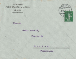 Suisse Entier Postal Privé Zürich 1914 - Enteros Postales