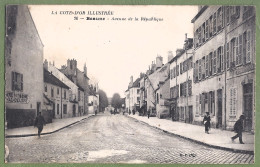 CPA Vue Peu Courante - COTE D'OR - BEAUNE  - AVENUE DE LA RÉPUBLIQUE - Petite Animation - Beaune