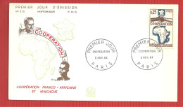 FDC  COOPERATION  6 11 1964 PARIS - 1960-1969