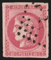 N°49, Cérès Bordeaux 80c Rose, Oblitéré, Signé JF.BRUN - B/TB - 1870 Emisión De Bordeaux