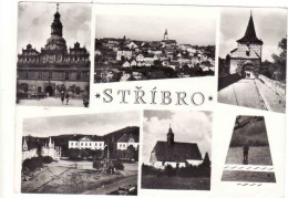 Czech Republic 1969, Stríbro, Radnice, Vež, Kostel, Reka Mže, Okres Tachov, Used - Czech Republic