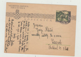 CARTOLINA POSTALE ESTERA - DOPISNICA VERSO ZAGABRIA VIAGGIATA NEL 1943 WW2 - Marcophilie