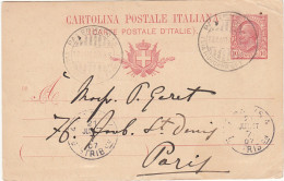 ITALIA Lettera Palermo Via Ruggero Set, 14 Lug. 1907 A Paris - Marcophilie