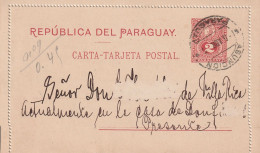 Paraguay Entier Postal Carte Lettre 1895 - Paraguay