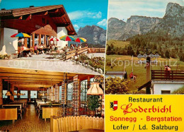 73636772 Lofer Restaurant Loderbichl Sonnegg Bergstation Loferer Steinberge Lofe - Sonstige & Ohne Zuordnung