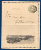 Argentina, Domestic Use, 1899 Used Postal Stationery, Puerto Madero, Dique # 1  (012) - Cartas & Documentos