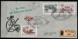 Reko FDC Brief  Mit Postkutsche Befördert ( Grüne Schrift Linz )  Vom 12.12.1972 - Storia Postale