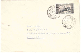 1955 L.25 BASILICA S.FRANCESCO ASSISI - 1946-60: Poststempel