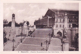 13 - MARSEILLE -  L'escalier Monumental De La Gare Saint Charles - Quartier De La Gare, Belle De Mai, Plombières