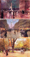 Illustrateur - PARIS  - Boids De Boulogne - Rue De La Paix - Place De La Concore La Nuit - LOT 3 CARTES - Ohne Zuordnung