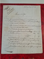 Lettre  FRANCHISE HORBOURG 1826 CIMETIERE CATHOLIQUE ET PROTESTANT  CIMETIERE ANDOLSHEIM - 1801-1848: Precursores XIX